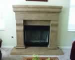 Family Room Faux Stone Fireplace
